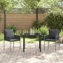 Conjunto de Comedor de Jardín 3 pcs Negro y Gris en Sillas de jardín | Comprar online en Foru.es