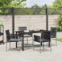 Conjunto de Comedor de Jardín 5 pcs Negro Ratán sintético en Sillas de jardín | Comprar online en Foru.es