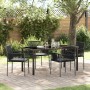 Conjunto de Comedor de Jardín 5 pcs Negro Ratán sintético en Sillas de jardín | Comprar online en Foru.es