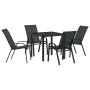Conjunto de Comedor de Jardín 5 pcs Negro en Sillas de jardín | Comprar online en Foru.es