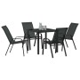 Conjunto de Comedor de Jardín 5 pcs Negro en Sillas de jardín | Comprar online en Foru.es