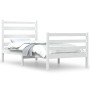 Estructura de cama madera maciza de pino blanco 100x200 cm de vidaXL, Camas y somieres - Ref: Foro24-3103704, Precio: 112,92 ...