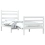 Estructura de cama madera maciza de pino blanco 100x200 cm de vidaXL, Camas y somieres - Ref: Foro24-3103704, Precio: 112,92 ...