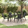Conjunto de Comedor de Jardín 5 pcs Negro en Sillas de jardín | Comprar online en Foru.es