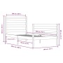 Estructura de cama madera maciza de pino blanco 100x200 cm de vidaXL, Camas y somieres - Ref: Foro24-3103704, Precio: 112,92 ...