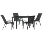 Conjunto de Comedor de Jardín 5 pcs Negro en Sillas de jardín | Comprar online en Foru.es
