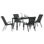 Conjunto de Comedor de Jardín 5 pcs Negro en Sillas de jardín | Comprar online en Foru.es