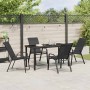 Conjunto de Comedor de Jardín 5 pcs Negro en Sillas de jardín | Comprar online en Foru.es
