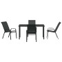 Conjunto de Comedor de Jardín 5 pcs Negro en Sillas de jardín | Comprar online en Foru.es