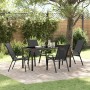 Conjunto de Comedor de Jardín 5 pcs Negro en Sillas de jardín | Comprar online en Foru.es