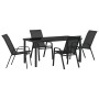 Conjunto de Comedor de Jardín 5 pcs Negro en Sillas de jardín | Comprar online en Foru.es