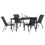 Conjunto de Comedor de Jardín 5 pcs Negro en Sillas de jardín | Comprar online en Foru.es