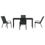 Conjunto de Comedor de Jardín 5 pcs Negro en Sillas de jardín | Comprar online en Foru.es