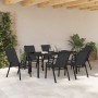 Conjunto de Comedor de Jardín 7 pcs Negro Textileno y acero en Sillas de jardín | Comprar online en Foru.es