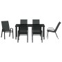 Conjunto de Comedor de Jardín 7 pcs Negro Textileno y acero en Sillas de jardín | Comprar online en Foru.es