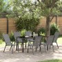 Conjunto de Comedor de Jardín 7 pcs Gris y Negro en Sillas de jardín | Comprar online en Foru.es