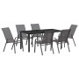 Conjunto de Comedor de Jardín 7 pcs Gris y Negro en Sillas de jardín | Comprar online en Foru.es