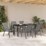 Conjunto de Comedor de Jardín 7 pcs Gris y Negro en Sillas de jardín | Comprar online en Foru.es