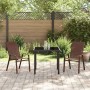 Conjunto de Comedor de Jardín 3 pcs Marrón y Negro en Sillas de jardín | Comprar online en Foru.es