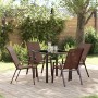 Conjunto de Comedor de Jardín 5 pcs Marrón y Negro en Sillas de jardín | Comprar online en Foru.es