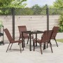 Conjunto de Comedor de Jardín 5 pcs Marrón y Negro en Sillas de jardín | Comprar online en Foru.es