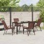 Conjunto de Comedor de Jardín 5 pcs Marrón y Negro en Sillas de jardín | Comprar online en Foru.es
