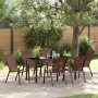 Conjunto de Comedor de Jardín 7 pcs Marrón y Negro en Sillas de jardín | Comprar online en Foru.es