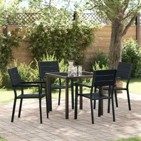 Conjunto de Comedor de Jardín 5 pcs Negro en Sillas de jardín | Comprar online en Foru.es