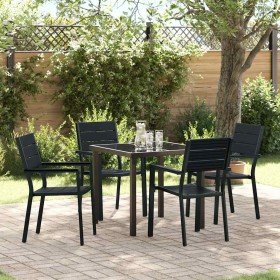 Conjunto de Comedor de Jardín 5 pcs Negro en Sillas de jardín | Comprar online en Foru.es