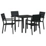 Conjunto de Comedor de Jardín 5 pcs Negro en Sillas de jardín | Comprar online en Foru.es