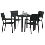 Conjunto de Comedor de Jardín 5 pcs Negro en Sillas de jardín | Comprar online en Foru.es