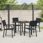 Conjunto de Comedor de Jardín 5 pcs Negro en Sillas de jardín | Comprar online en Foru.es