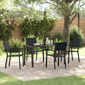 Conjunto de Comedor de Jardín 5 pcs Negro en Sillas de jardín | Comprar online en Foru.es
