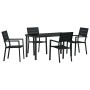 Conjunto de Comedor de Jardín 5 pcs Negro en Sillas de jardín | Comprar online en Foru.es