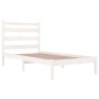 Estructura de cama madera maciza de pino blanco 100x200 cm de vidaXL, Camas y somieres - Ref: Foro24-3103639, Precio: 99,35 €...