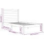 Estructura de cama madera maciza de pino blanco 100x200 cm de vidaXL, Camas y somieres - Ref: Foro24-3103639, Precio: 99,35 €...