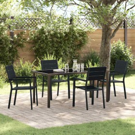 Conjunto de Comedor de Jardín 5 pcs Negro en Sillas de jardín | Comprar online en Foru.es