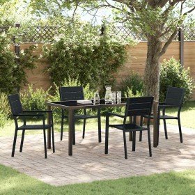 Conjunto de Comedor de Jardín 5 pcs Negro en Sillas de jardín | Comprar online en Foru.es