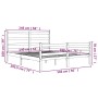 Estructura de cama de madera maciza de pino blanca 140x190 cm de vidaXL, Camas y somieres - Ref: Foro24-3103694, Precio: 130,...