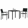 Conjunto de Comedor de Jardín 3 pcs Negro en Sillas de jardín | Comprar online en Foru.es