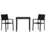 Conjunto de Comedor de Jardín 3 pcs Negro en Sillas de jardín | Comprar online en Foru.es