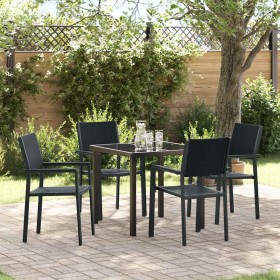 Conjunto de Comedor de Jardín 5 pcs Negro en Sillas de jardín | Comprar online en Foru.es