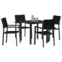 Conjunto de Comedor de Jardín 5 pcs Negro en Sillas de jardín | Comprar online en Foru.es