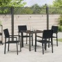 Conjunto de Comedor de Jardín 5 pcs Negro en Sillas de jardín | Comprar online en Foru.es