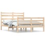 Estructura de cama de madera maciza de pino 140x200 cm de vidaXL, Camas y somieres - Ref: Foro24-3103713, Precio: 120,21 €, D...