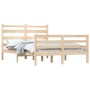 Estructura de cama de madera maciza de pino 140x200 cm de vidaXL, Camas y somieres - Ref: Foro24-3103713, Precio: 120,21 €, D...