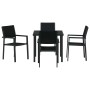 Conjunto de Comedor de Jardín 5 pcs Negro en Sillas de jardín | Comprar online en Foru.es