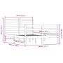 Estructura de cama de madera maciza de pino 140x200 cm de vidaXL, Camas y somieres - Ref: Foro24-3103713, Precio: 120,21 €, D...