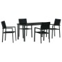 Conjunto de Comedor de Jardín 5 pcs Negro en Sillas de jardín | Comprar online en Foru.es