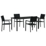 Conjunto de Comedor de Jardín 5 pcs Negro en Sillas de jardín | Comprar online en Foru.es